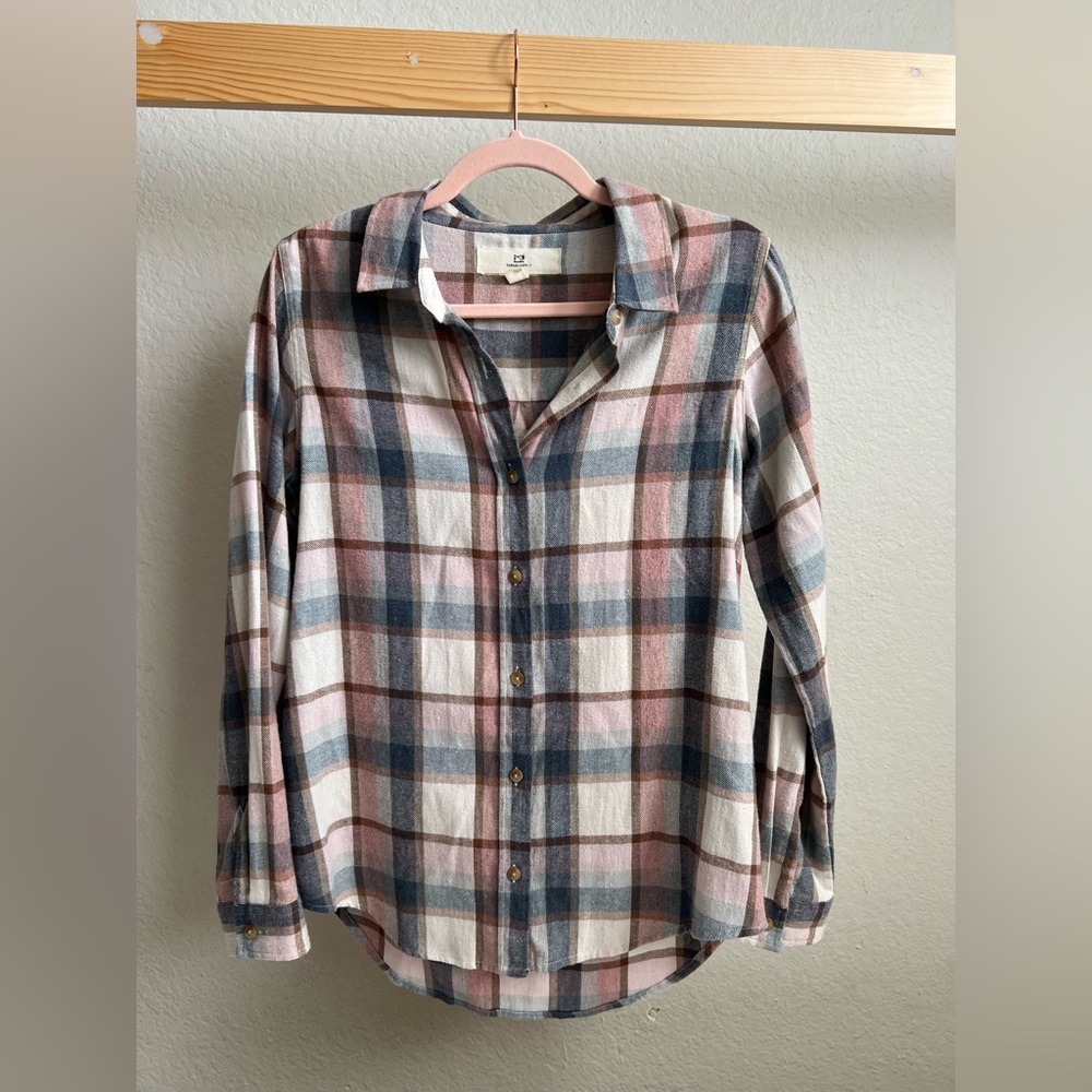 Thread & Supply Plaid Button Down Shirt Size Medium